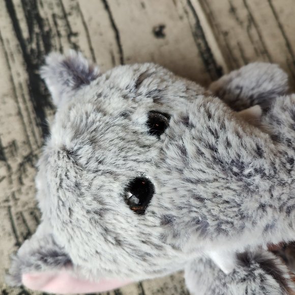 Kellytoy Elephant 8" Plush Stuffed Animal Gray Heart On Foot Valentine's Day - Picture 3 of 6